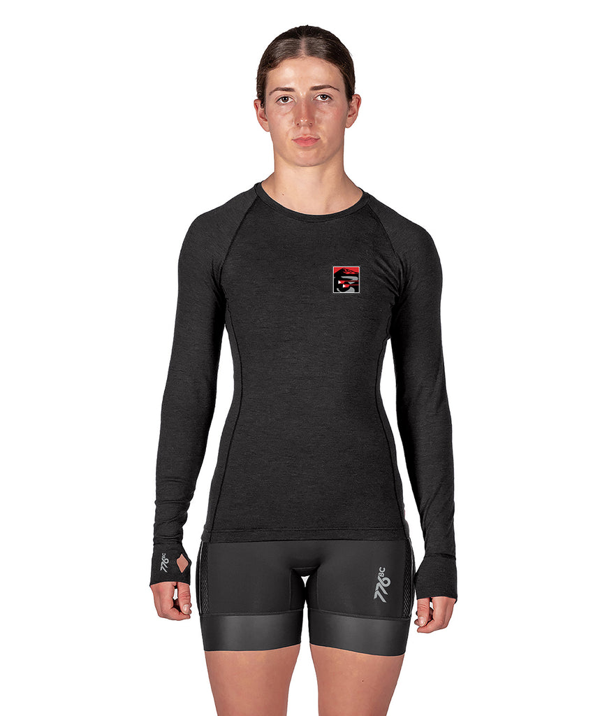 Women's Marin Rowing Pro-Merino Crew LS - Black