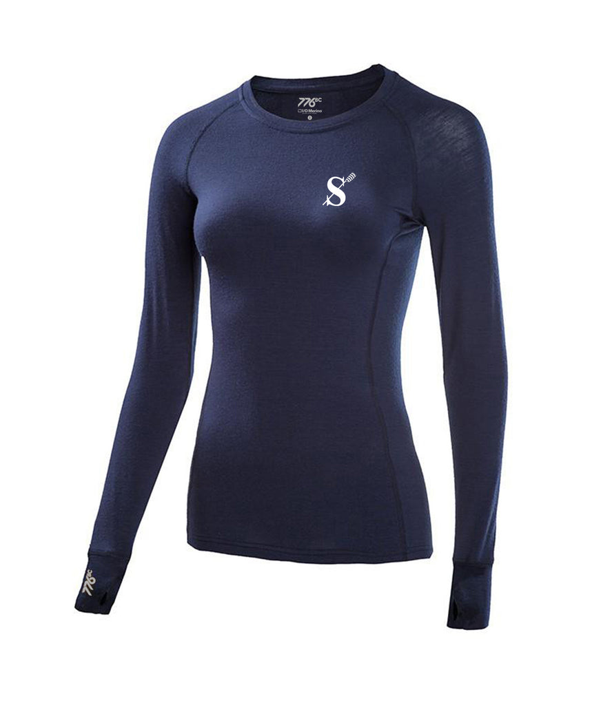 Women's Saratoga Pro-Merino Crew LS - Navy