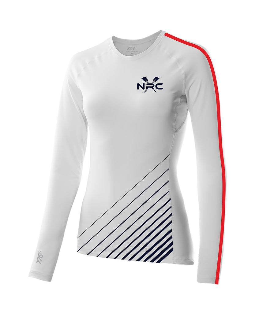 Women's Newport Rowing Club Base Layer LS  - White/Red