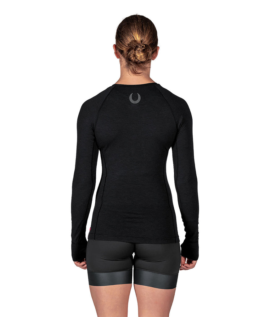 Women's Oregon Rowing Unlimited Pro-Merino Crew LS - Black
