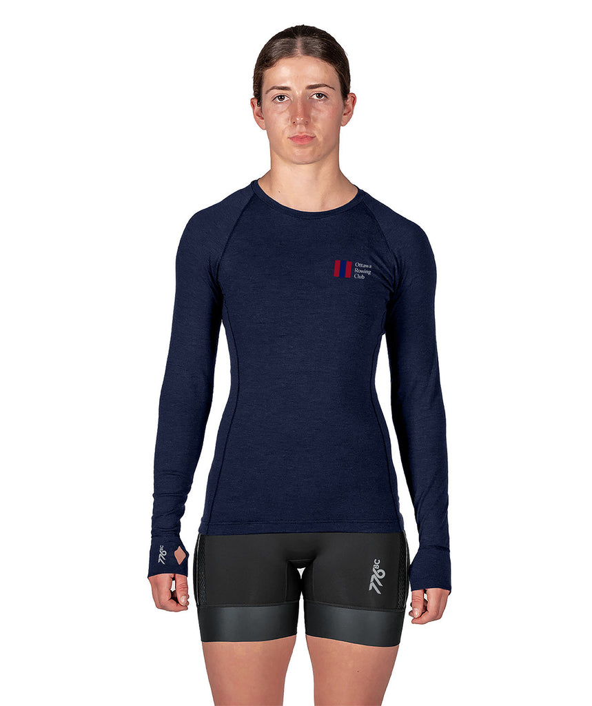 Women's Ottawa Rowing Club Spring Pro-Merino Crew LS - Navy