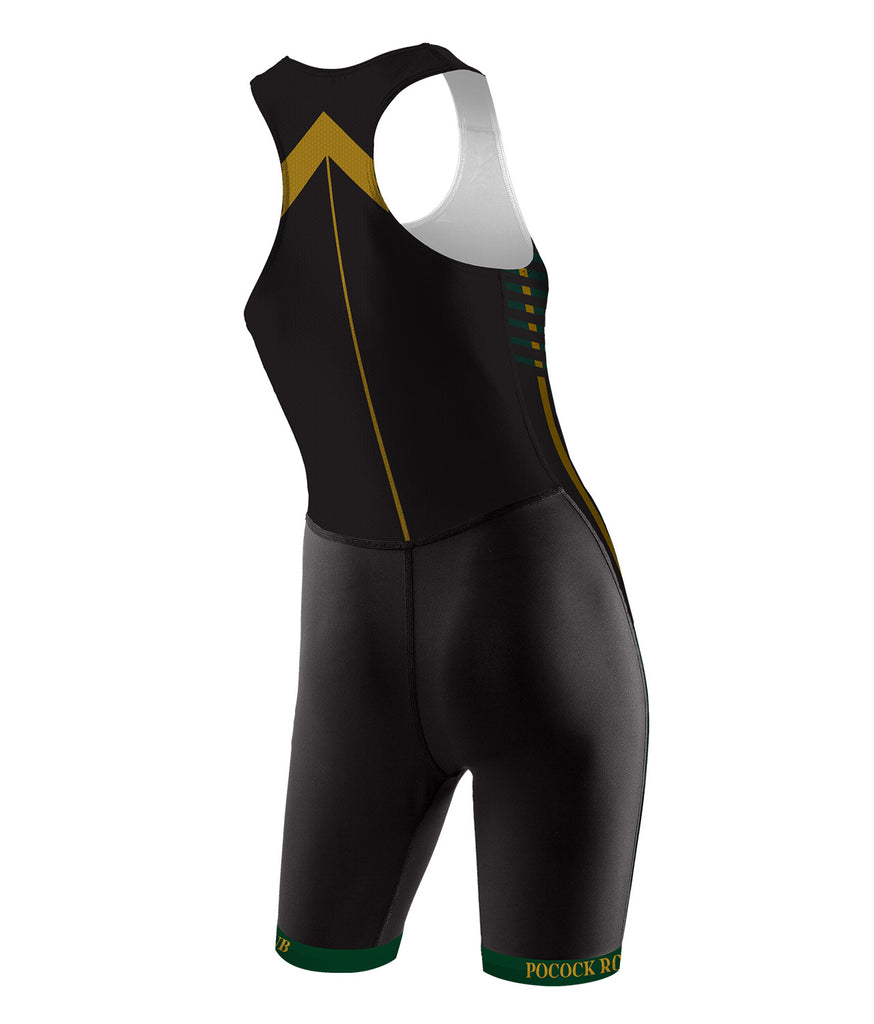 Women's Pocock Rowing Club Rowing Unisuit - Black/Green