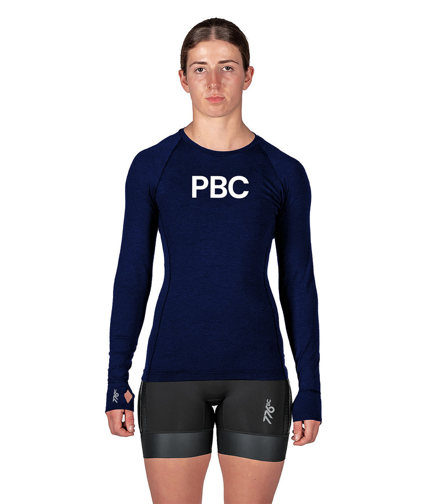 Women's Potomac Boat Club Pro-Merino Crew LS - Navy