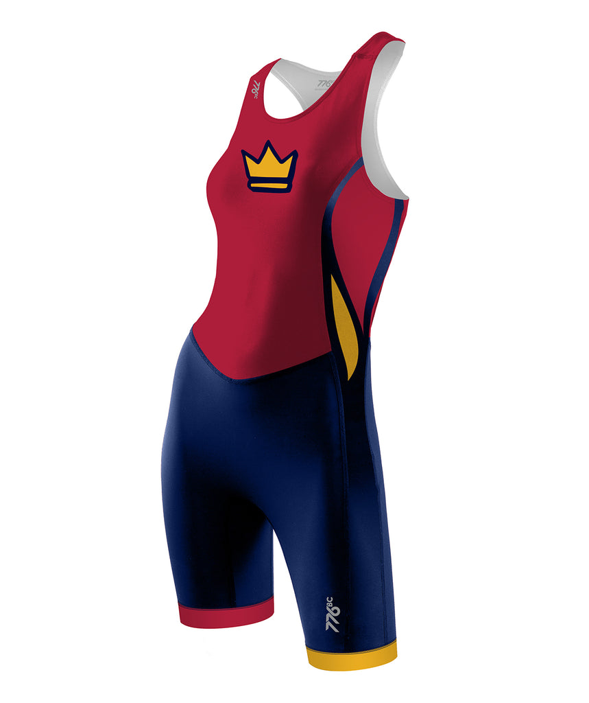 Women's Queen's Rowing Club Pro Unisuit - Navy/Red