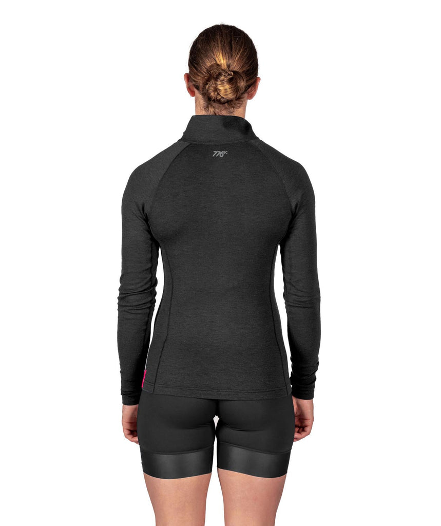 Women's Riverside Boat Club Pro-Merino 1/4 Zip - Black