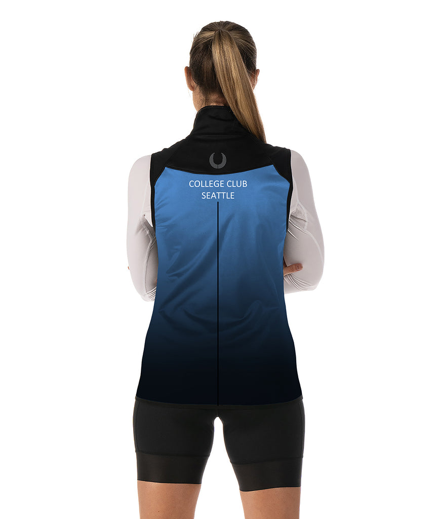 Women's College Club Seattle Stratus Vest - Black/Blue