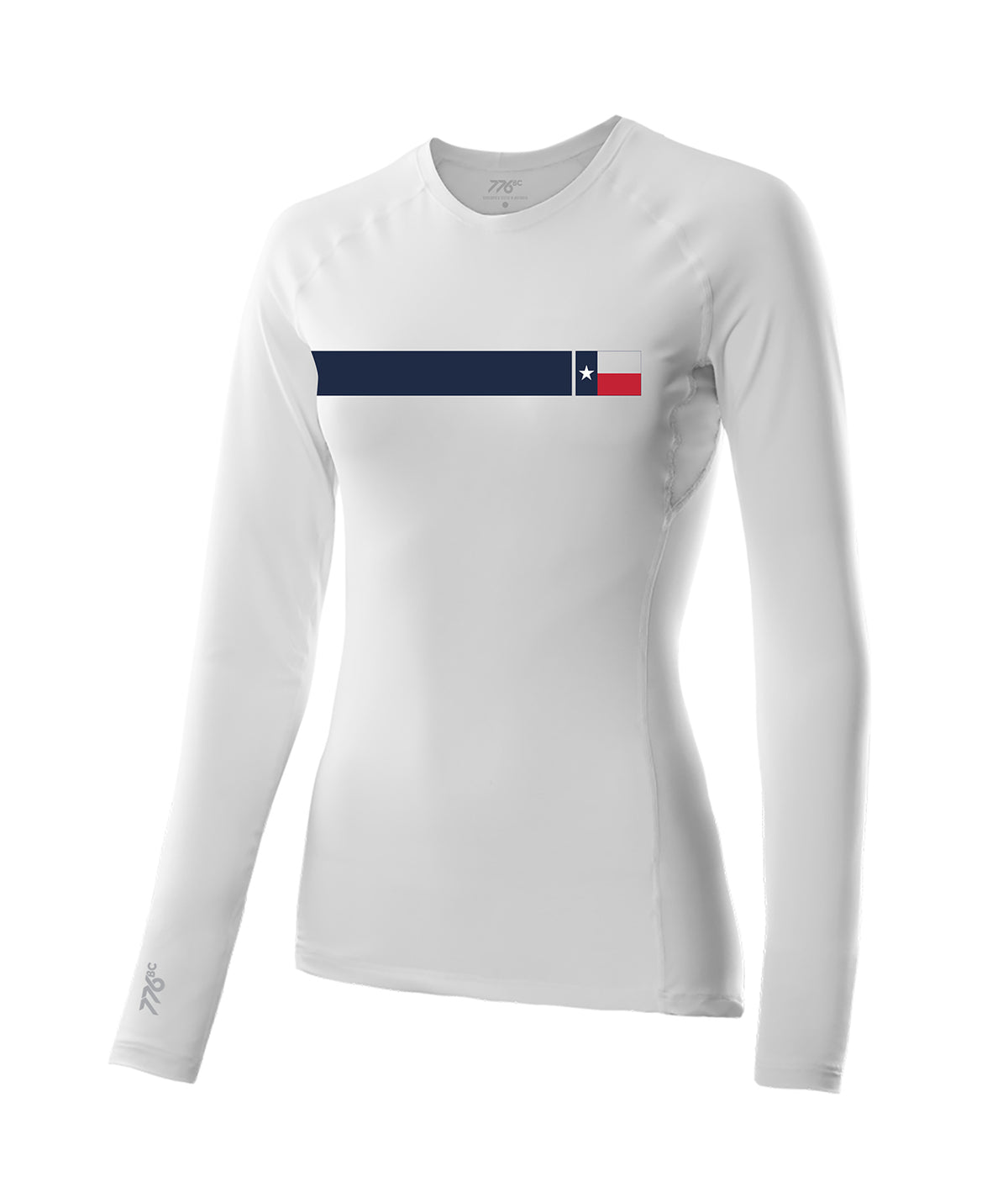Women's Texas Rowing Center Base Layer LS - White