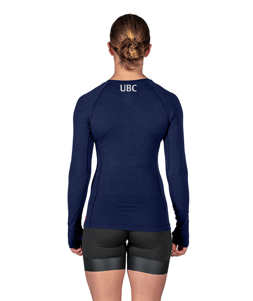 Women's University Barge Club Pro-Merino Crew LS - Navy