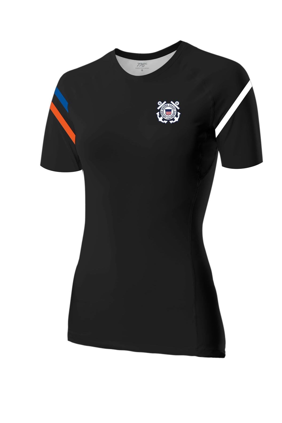 Women's US Coast Guard Base Layer SS - Black