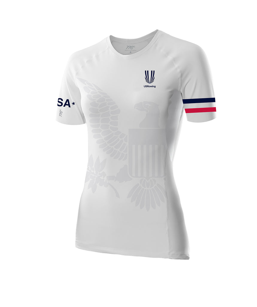 Women's 776BC X USRowing Camps Base Layer SS - White