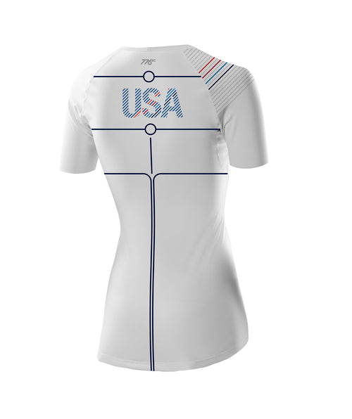 Women's 776BC X USRowing Base Layer SS 03 - White