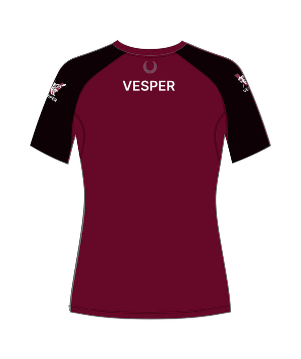 Women's Vesper Boat Club Base Layer SS - Maroon