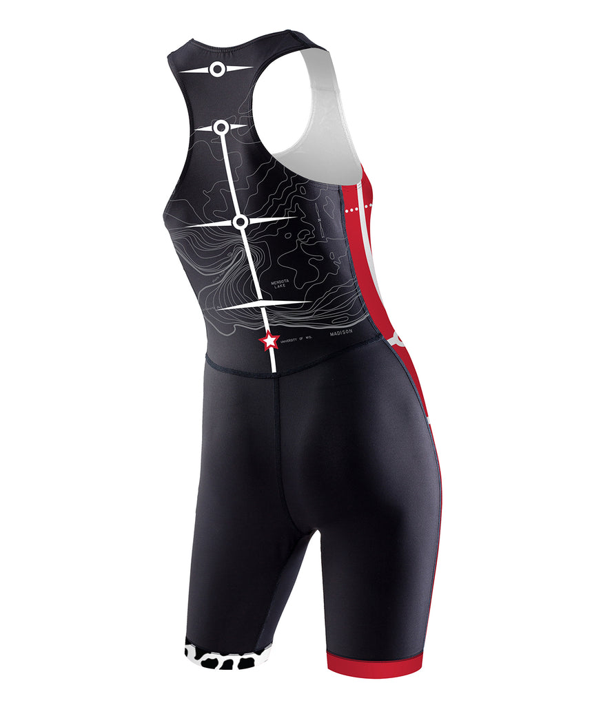 Women's Wisconsin Pro Unisuit - Black/White/Red