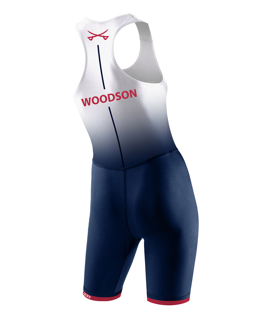 Women's Woodson High School Streamline Unisuit - Navy/White