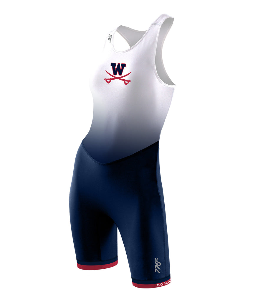 Women's Woodson High School Streamline Unisuit - Navy/White