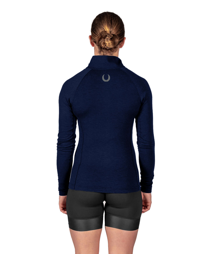 Women's Christian Brothers Academy Pro-Merino 1/4 Zip LS - Navy