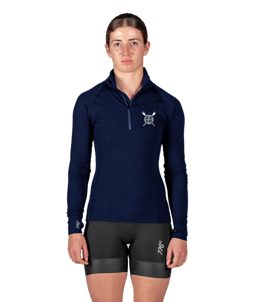 Women's Christian Brothers Academy Pro-Merino 1/4 Zip LS - Navy
