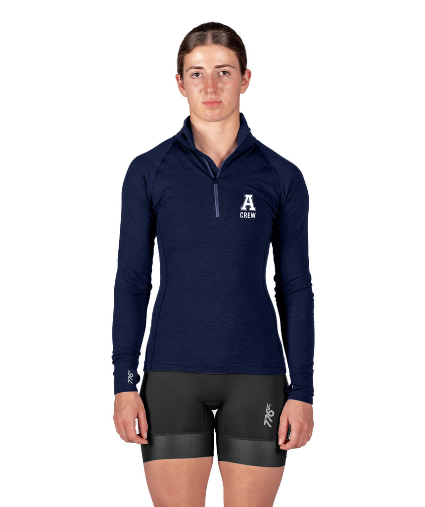 Women's Phillips Academy Andover Pro-Merino 1/4 Zip Ls - Navy