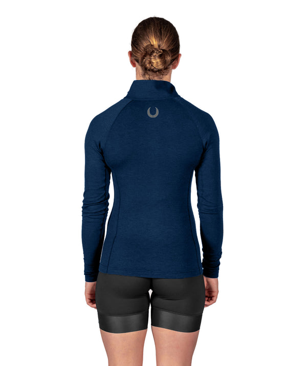 Women's Virginia Rowing Association Pro-Merino 1/4 Zip Ls - Navy