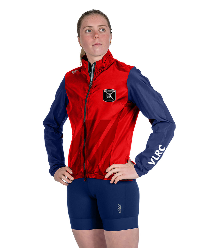 Women's Vancouver Lake Rowing Club Cirrostratus Wind Jacket - Navy/Red