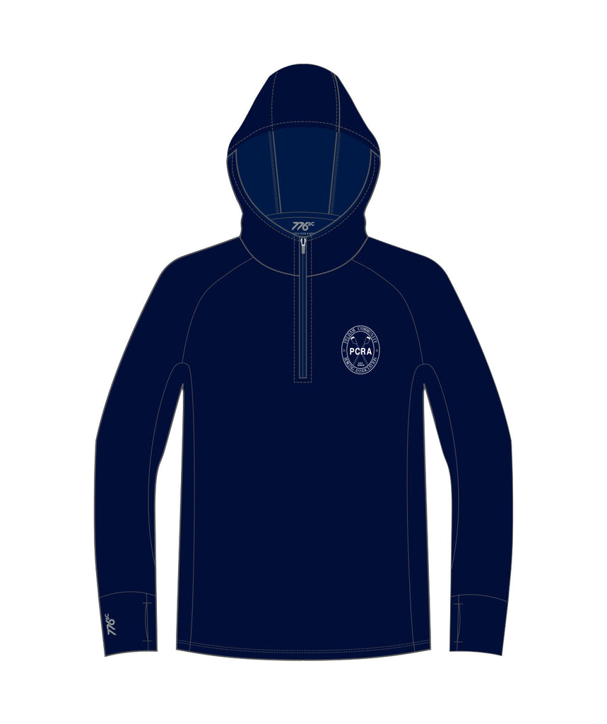 Men's Pelham Community Rowing Association Tech 1/4 Zip Hoodie - Navy