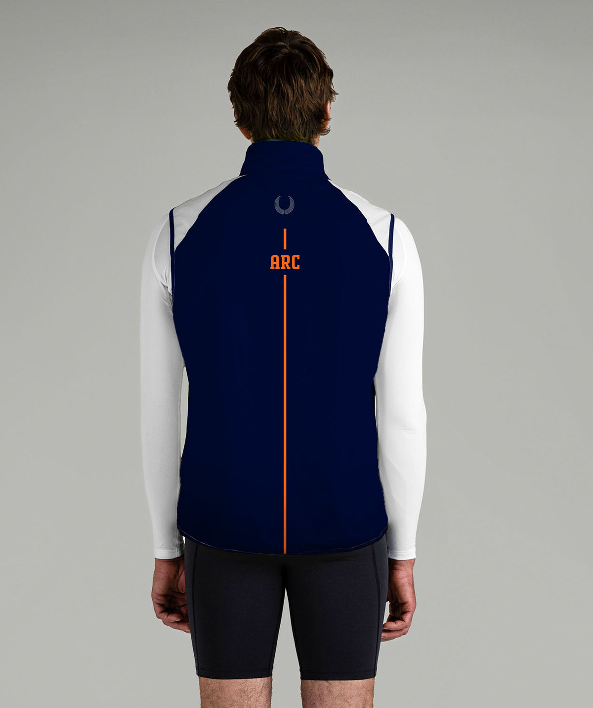 Men's Albany Rowing Center Stratus Vest - Navy/Orange