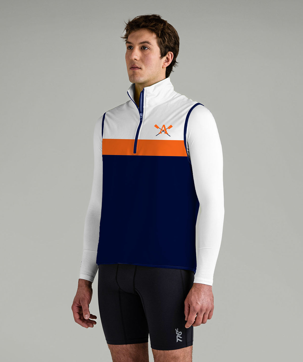 Men's Albany Rowing Center Stratus Vest - Navy/Orange