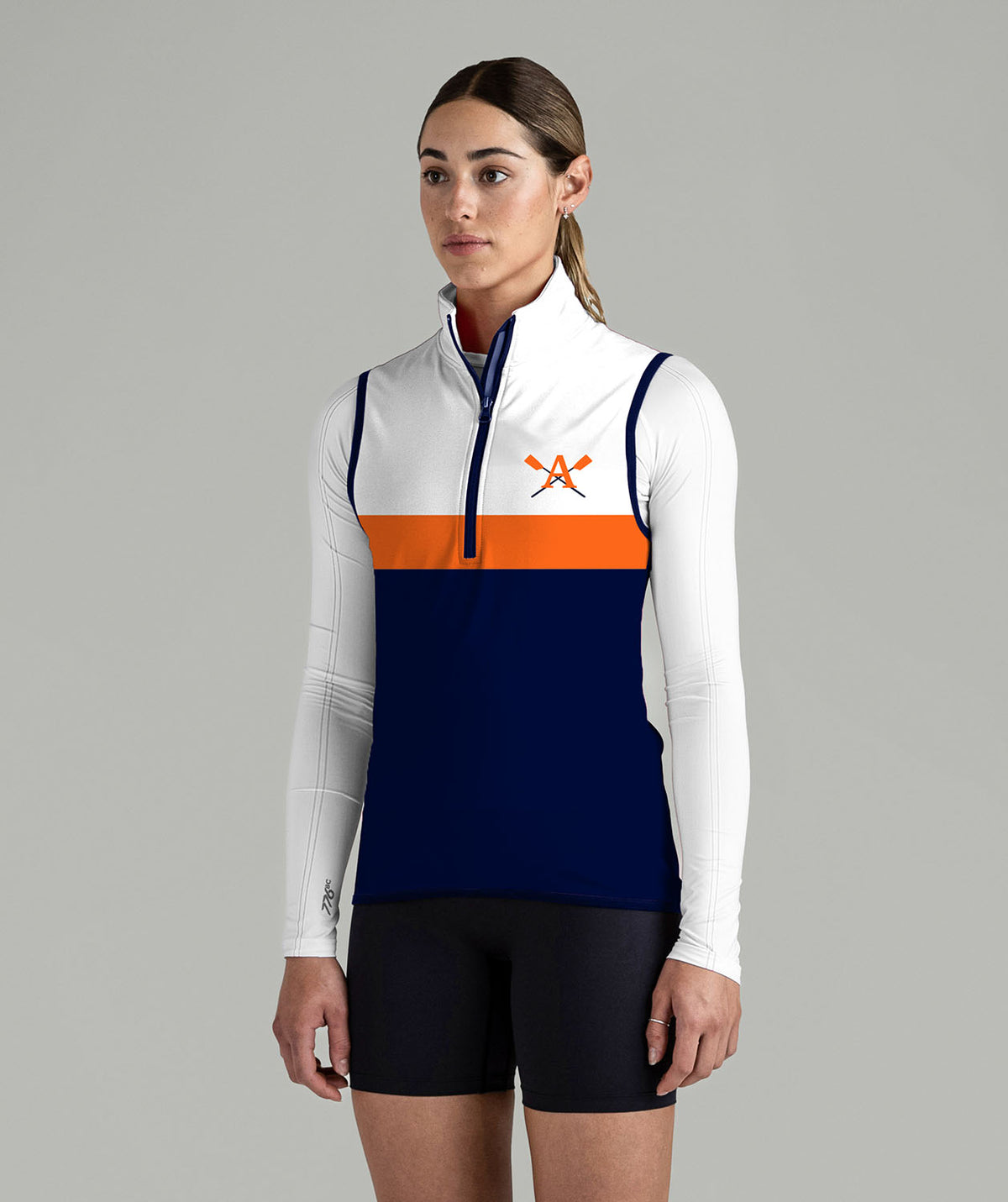 Women's Albany Rowing Center Stratus Vest - Navy/Orange
