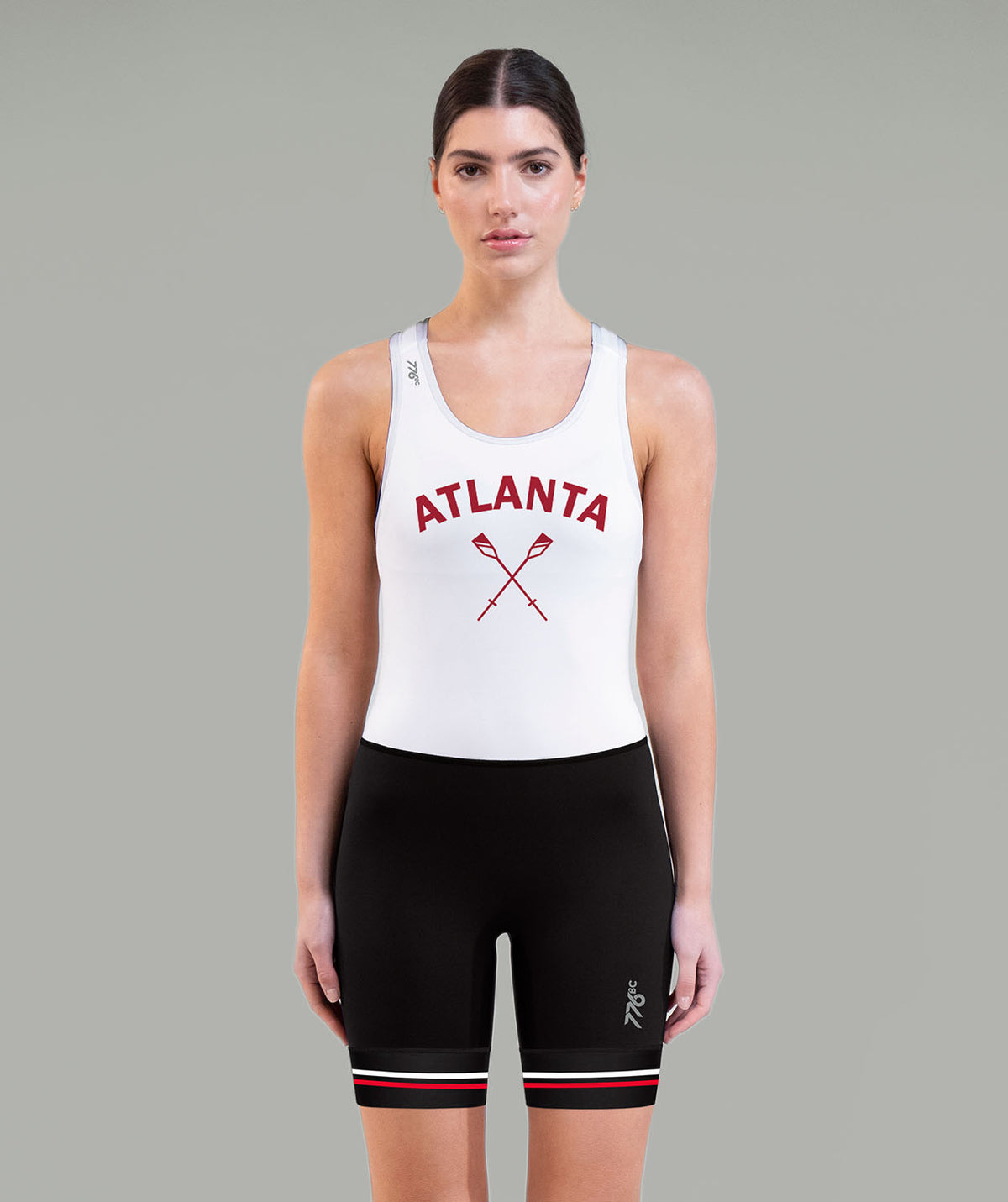 Women's Atlanta Rowing Streamline Unisuit Leg Band - Black/White