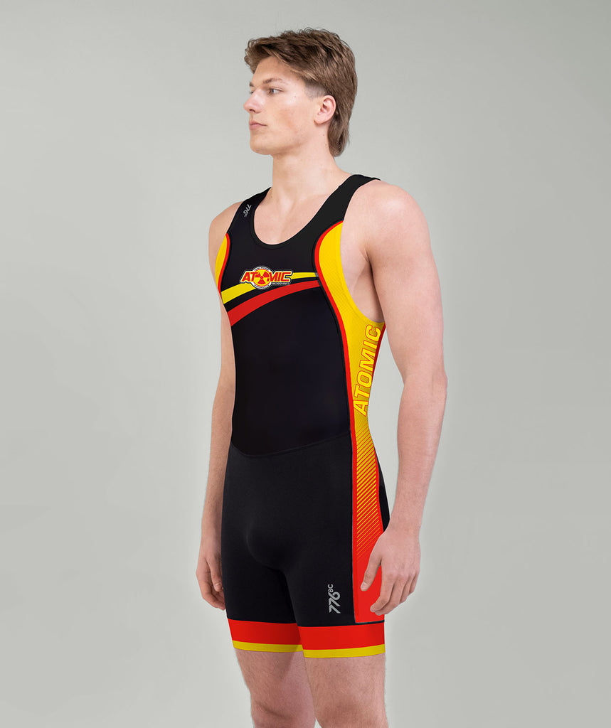 Men's Atomic Rowing Pro Unisuit - Black/Red/Yellow