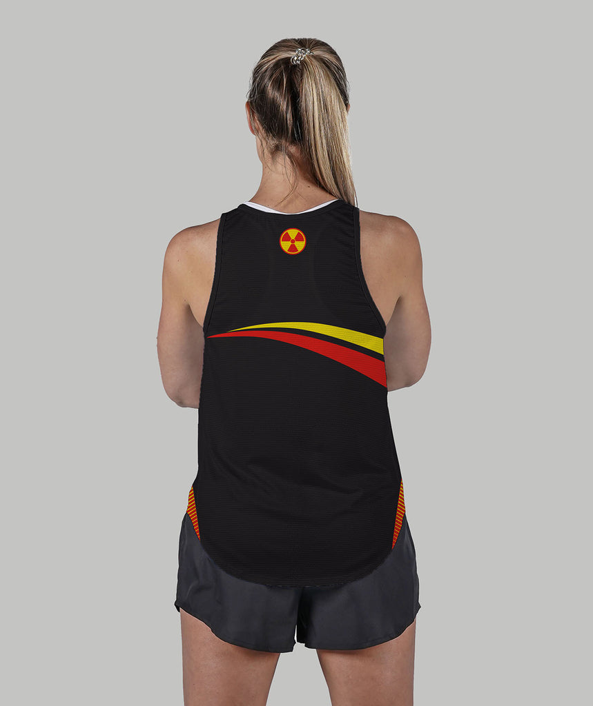 Women's Atomic Rowing Training Tank - Black/Red/Yellow