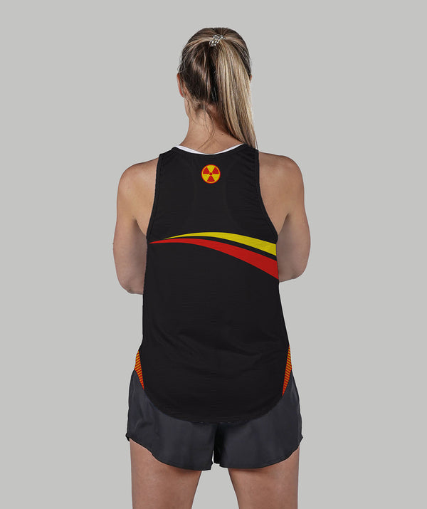 Women's Atomic Rowing Training Tank - Black/Red/Yellow