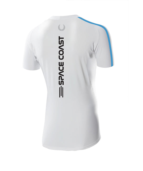 Men's Space Coast Crew Base Layer SS - White/Blue