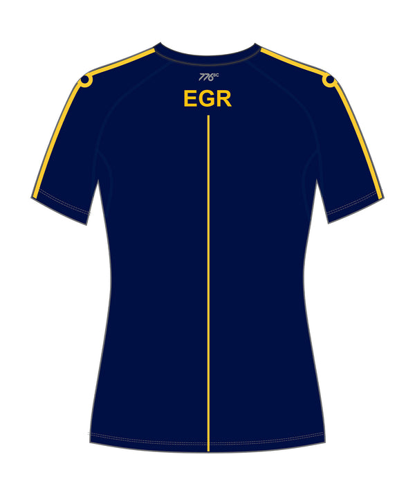 Women's East Grand Rapids Base Layer SS - Navy/Yellow