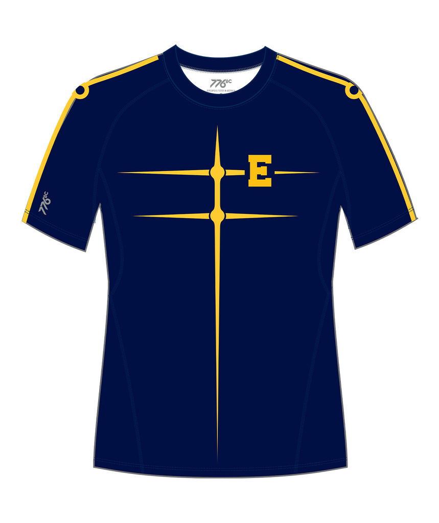 Men's East Grand Rapids Base Layer SS - Navy/Yellow