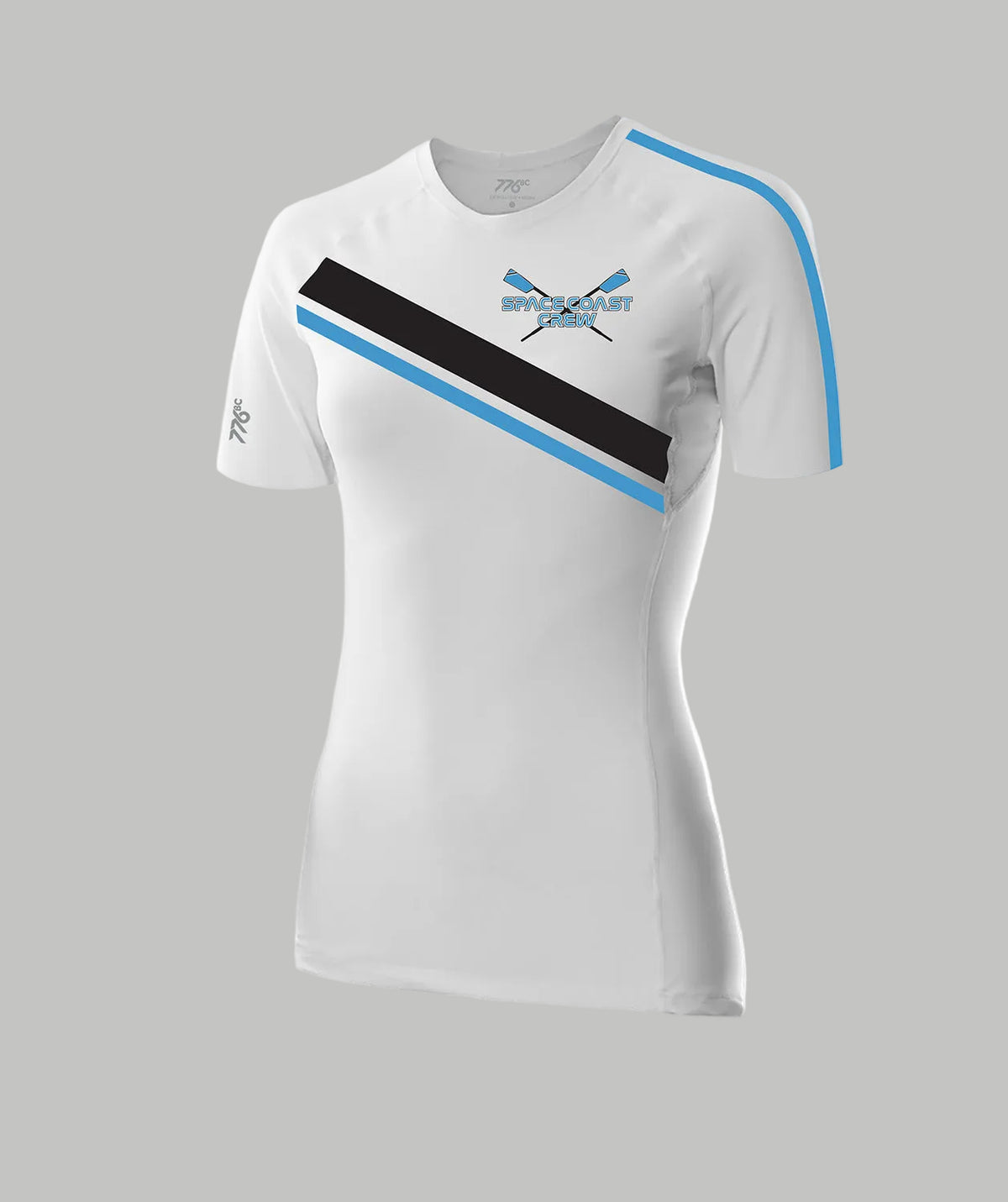 Women's Space Coast Crew Base Layer SS - White/Blue