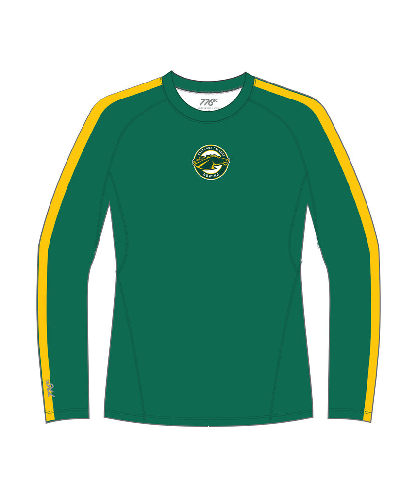 Men's Skidmore College Rowing Base Layer LS - Green/Yellow