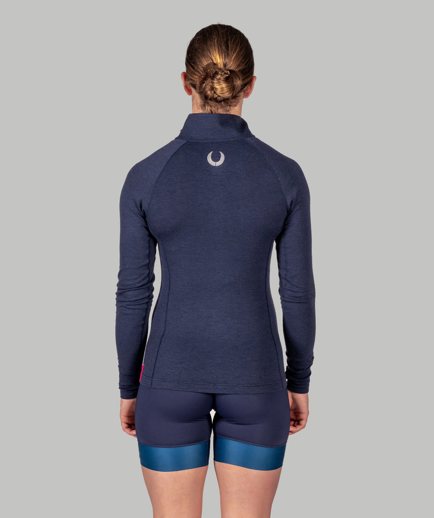 Women's Wreath Pro-Merino 1/4 Zip - Navy