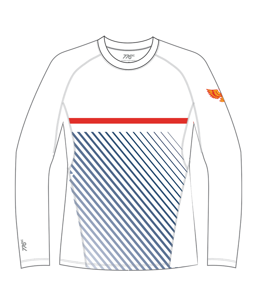 Men's Yarm School Boat Club Base Layer LS - White