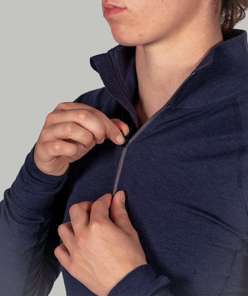 Women's Wreath Pro-Merino 1/4 Zip - Navy