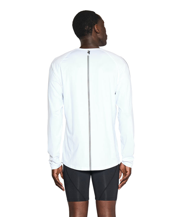 Men's Motion LS Training Base Layer - White/Black