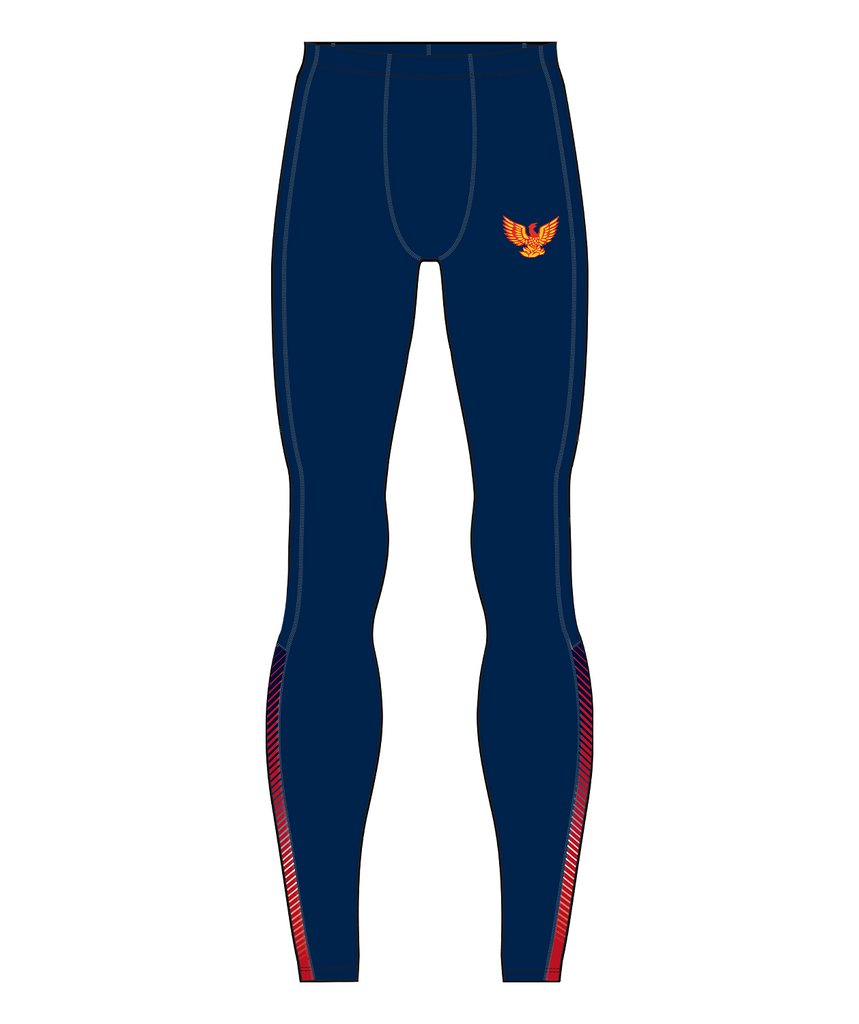 Men's Yarm School Boat Club Streamline Tight - Navy