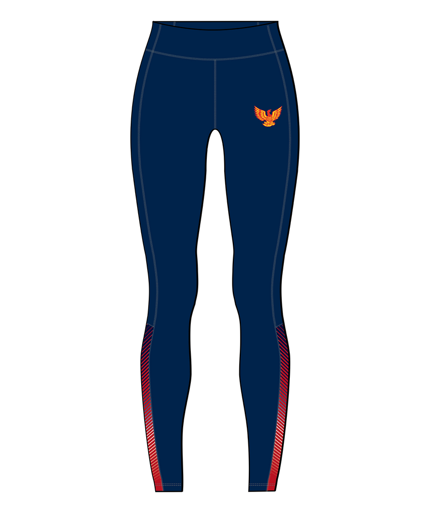 Women's Yarm School Boat Club Streamline Tight - Navy