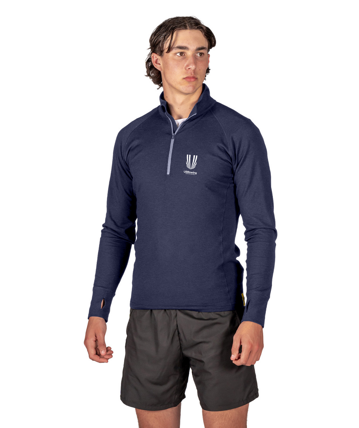 Men's USRowing Lifetime Member Pro-Merino 1/4 Zip - Navy