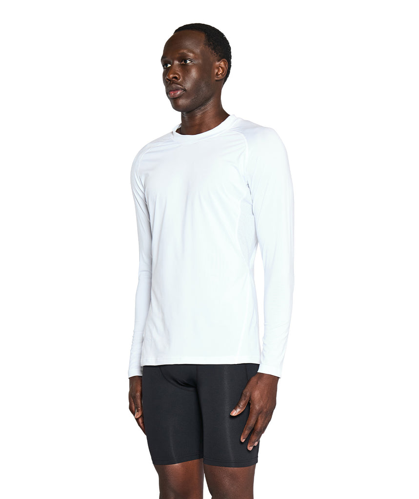 Men's Wreath Performance LS Base Layer - White