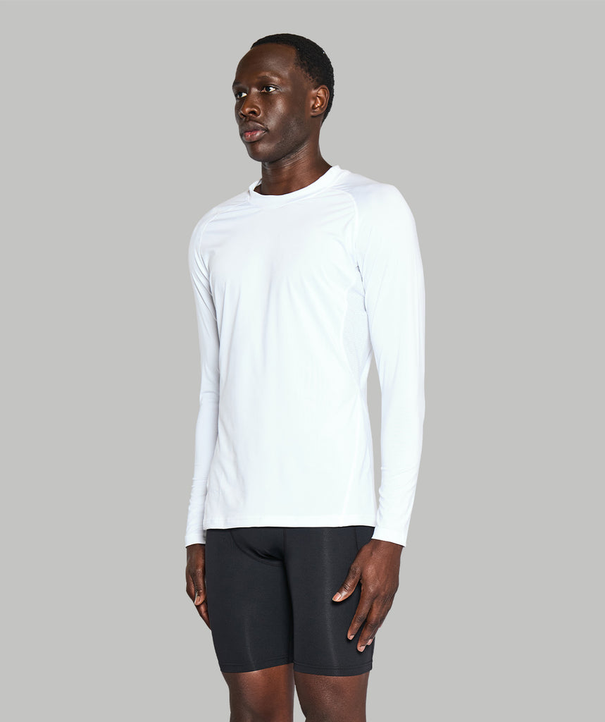 Men's Wreath Performance LS Base Layer - White