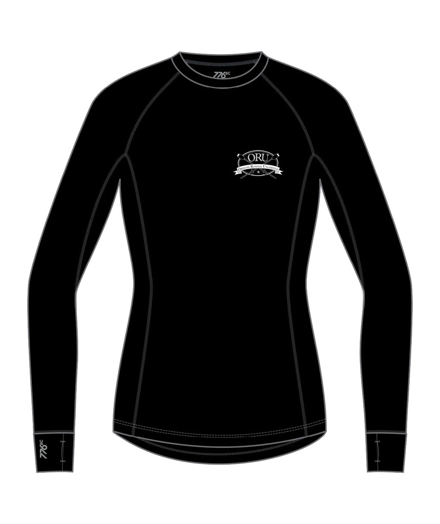 Women's Oregon Rowing Unlimited Pro-Merino Crew LS - Black