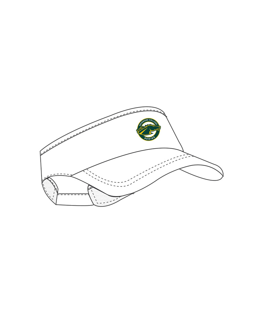 Unisex Skidmore College Rowing Race Visor - White