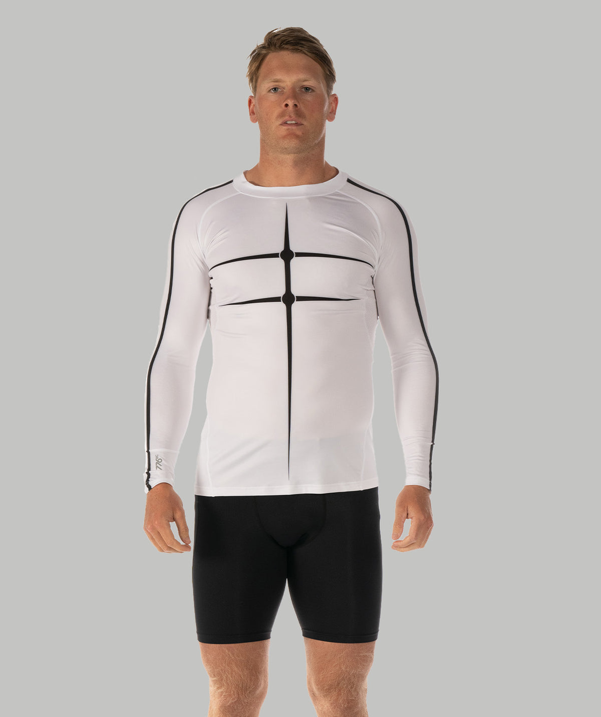 Men's Motion Pro LS Base Layer - White/Black