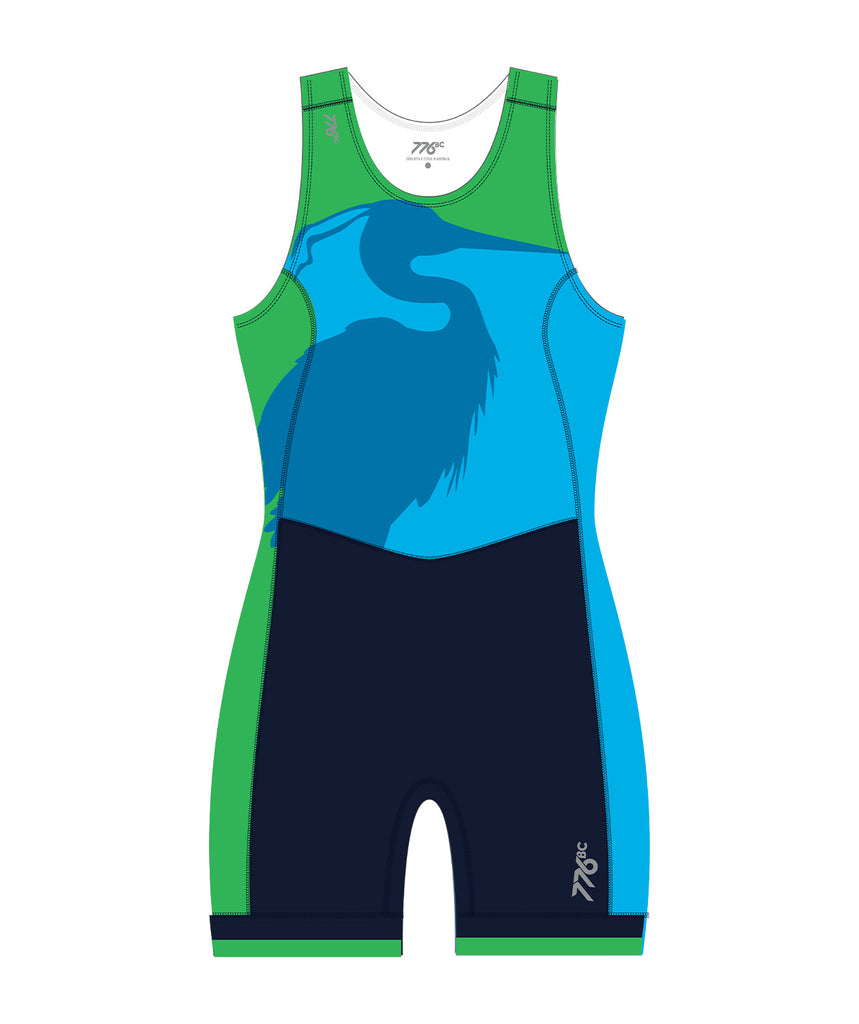 Women's Bair Island Aquatic Center Pro Unisuit - Blue/Green
